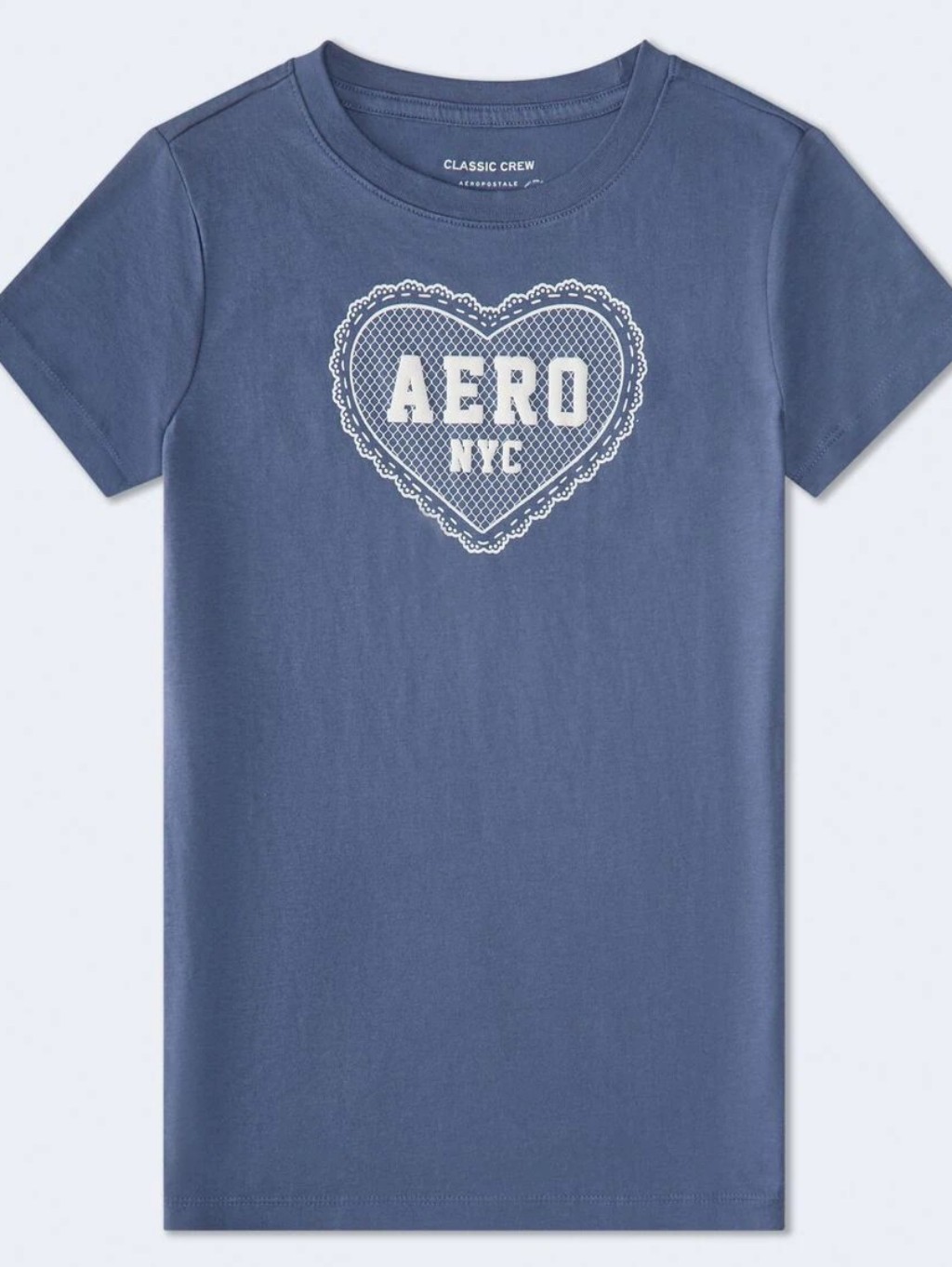 Nwt Aeropostale Aero Nyc Blue Heart Graphic Tee Xxl Cotton Blend